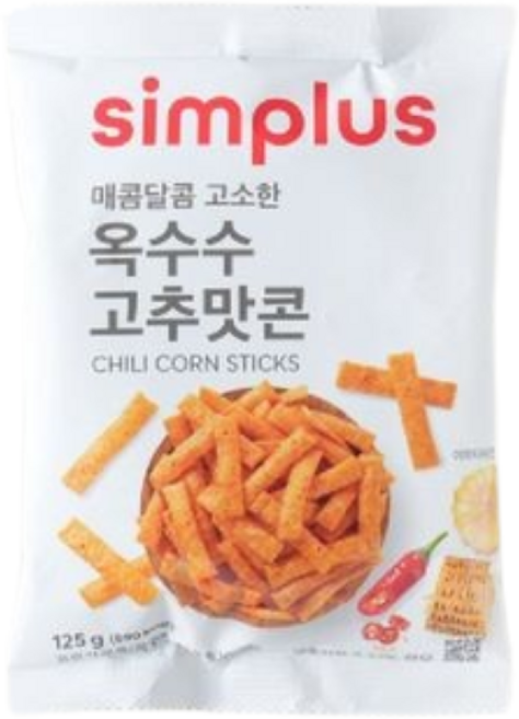 simplus 옥수수고추맛콘, 1개, 125g
