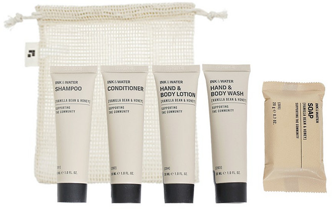 소유공간 호텔 어메니티 여행용 파우치+5종세트, 1세트