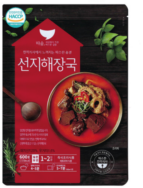 선미 따숨 선지해장국, 600g, 5개