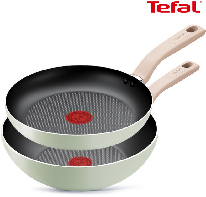 테팔 인덕션 민트세이지 후라이팬 2종3종세트(택1), 민트, 1세트, 06-2종(후라이팬28cm+웍28cm)