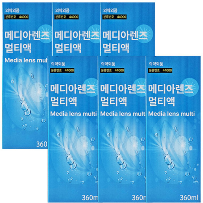 메디렌즈 멀티액 360ml X 6개 소프트렌즈용액 다목적용액