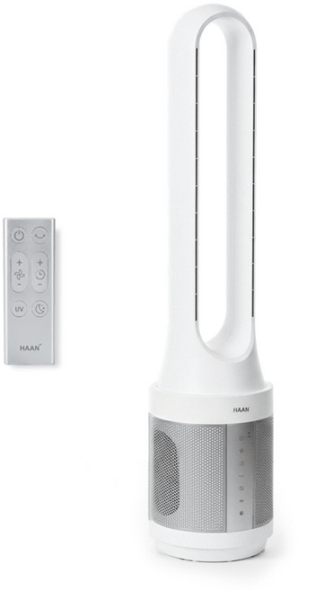 [공기청정 2in1] 한경희 BLDC 날개없는 선풍기 분리세척 가능, 1개, 로얄 화이트