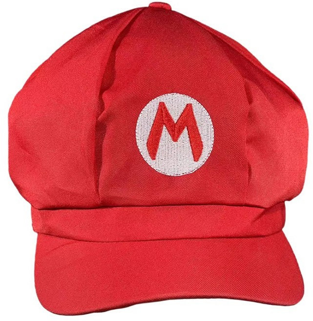 H311 M-2 신축성 캐릭터 모자 게임 마리오 졸사 졸업사진 코스프레 쓸모없는 쓸데없는 할로윈 웃긴 선물, 1개, 빨강