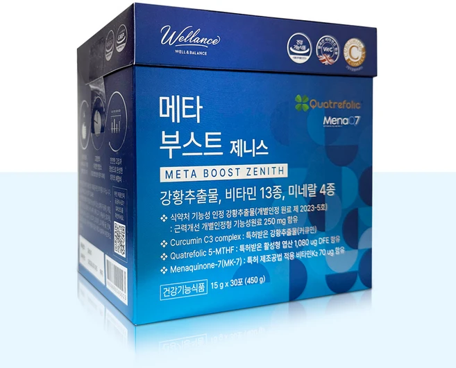 웰런스 메타부스트 제니스 이엑스 15g X 30포 / 리뉴얼상품, 1박스, 450g - 쿠팡