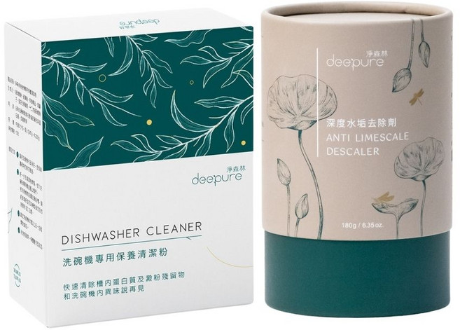 deepure 淨森林 洗碗機專用保養清潔粉 洗碗機專用水垢去除劑, 1套, 380ml