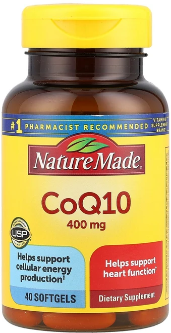 Nature Made 네이처메이드 CoQ10 400mg 40 소프트젤 건강유지 영양제, 1개, 40정 - 쿠팡