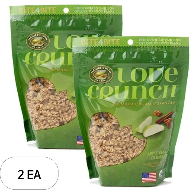 네이쳐스패스 러브크런치 애플, 325g, 2개 - 쿠팡