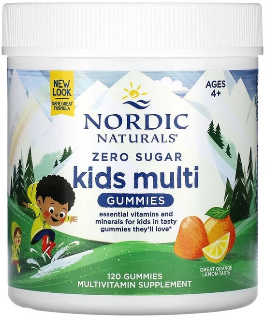Nordic Naturals 설탕 무함유 어린이용 종합 구미젤리 4세 이상 오렌지 레몬 구미젤리 120개 NOR-30127, 1개, 120정 - 쿠팡
