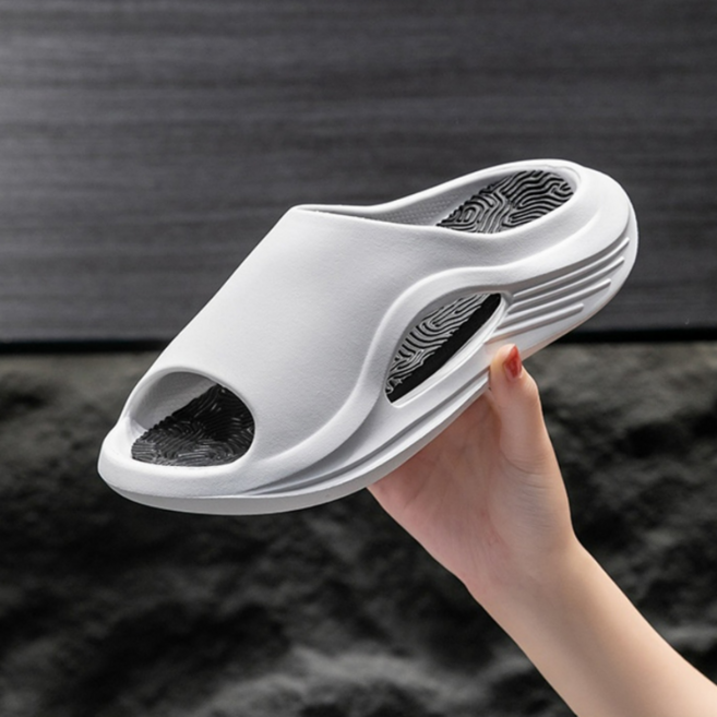 볼라니 푹신 가벼운 쿠션 EVA 사무실 거실화 구름 슬리퍼, 1개, 화이트