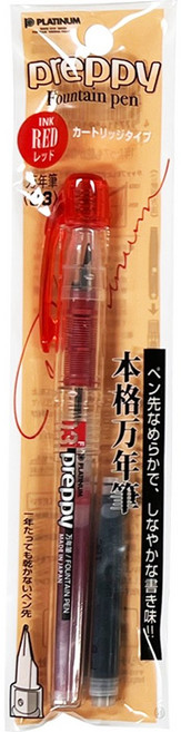 플래티넘 프레피 만년필 세트 / 단색 / F / EF / M촉 / 캘리그라피 / 컬러링펜, 레드, 01.F세트