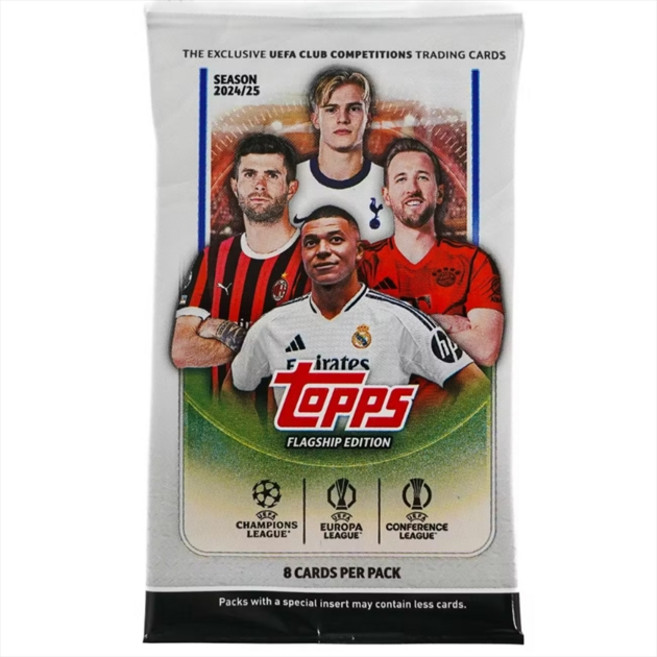 2024/25 시즌Topps 탑스 UEFA 챔피언스리그 트레이드 카드 축구 밸류팩, 1개