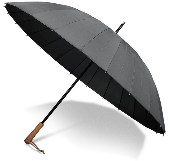 크로반 명품 튼튼한 장우산 KR1 다크그레이 대형우산 판촉물 답례품 각인우산