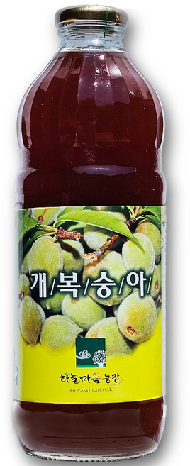 5년숙성 대용량 야생개복숭아 발효액 액기스 효소 청 1L 1개