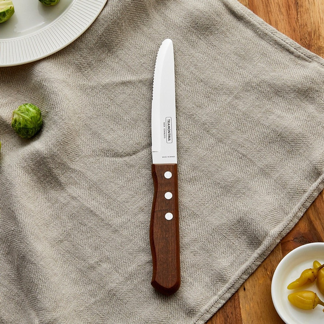 [모던하우스 광주역점]트라몬티나 IPE 나무 천연 우드핸들 커트러리 5inch 점보 퀸 스테이크나이프 _TO0624030, 1개