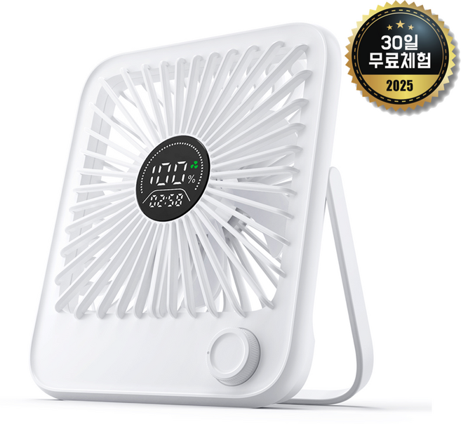 Amlition BLDC 무소음 무선 접이식 휴대용 미니 탁상용 선풍기 DH03, 화이트, SK102 탁상용 선풍기