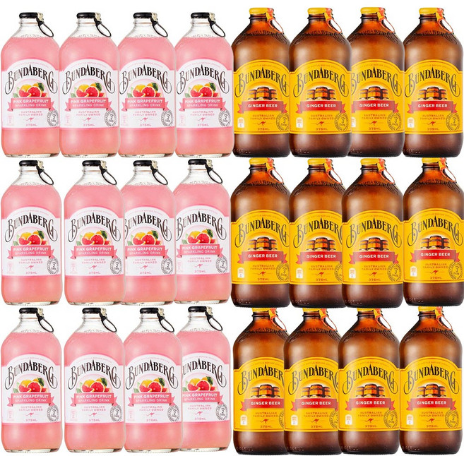 분다버그 핑크자몽 12병 + 진저비어 12병, 24개, 375ml