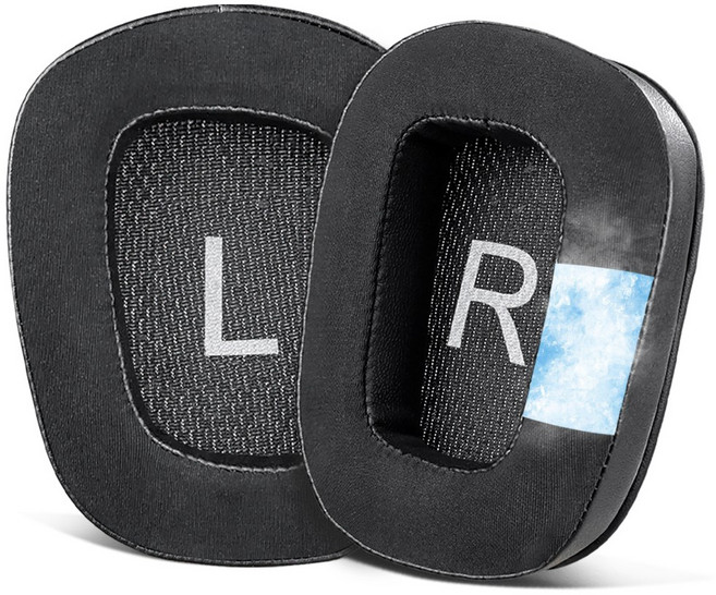 SOULWIT 교체용 이어패드 쿠션 -호환 모델 Logitech G35 G930 G933 G933S G935 G633 G633S G635 G533 게이밍 헤드셋 1쌍, Black, 1개