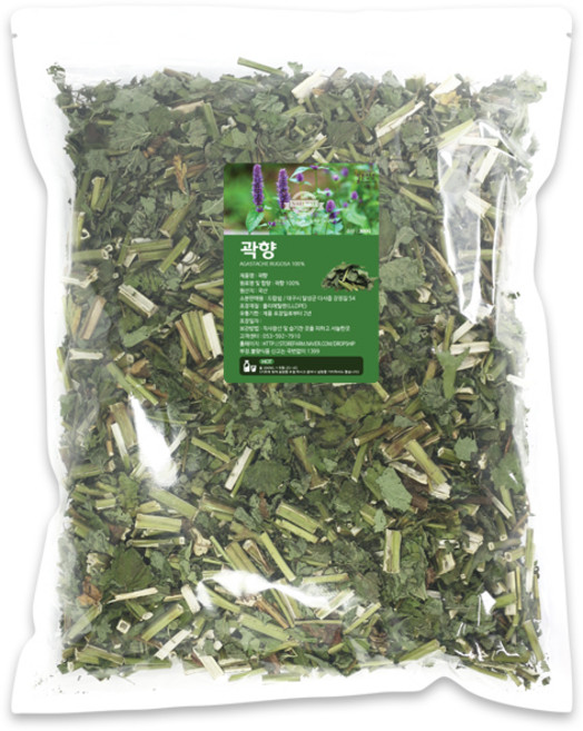 곽향(국산) 300g 배초향 방아잎 건강 한방 약재 차, 1개