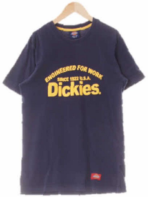 7680 디키즈 네이비 프린팅 면혼방 커브볼드레터링반팔티 [M]