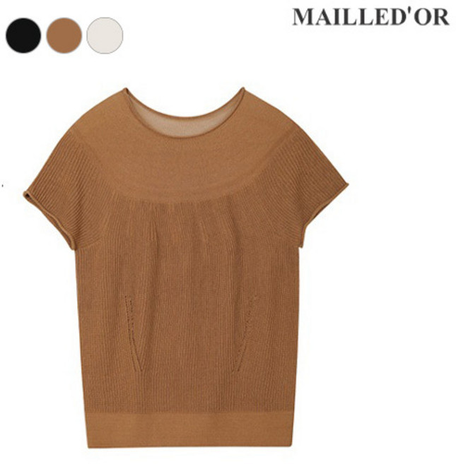 [마예도르] [홈쇼핑인기] 시스루넥 홀가먼트 니트 1종