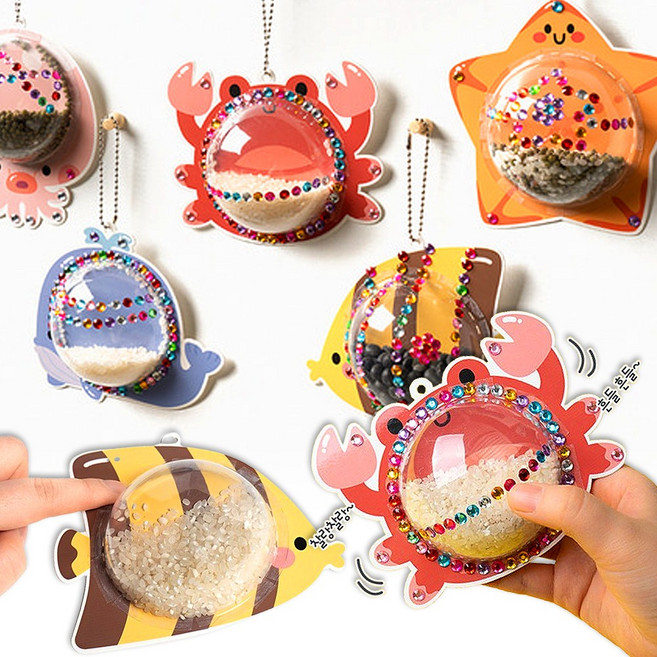 봄 만들기 마라카스 5개세트 여름 미술활동 키트 악기 초등 노인 어르신 어린이집 유치원, 마카카스 악기 만들기 5개세트