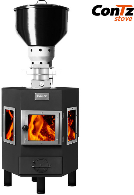 콘츠 토네이도 25형 화목겸용 펠렛난로 CZ-WP8