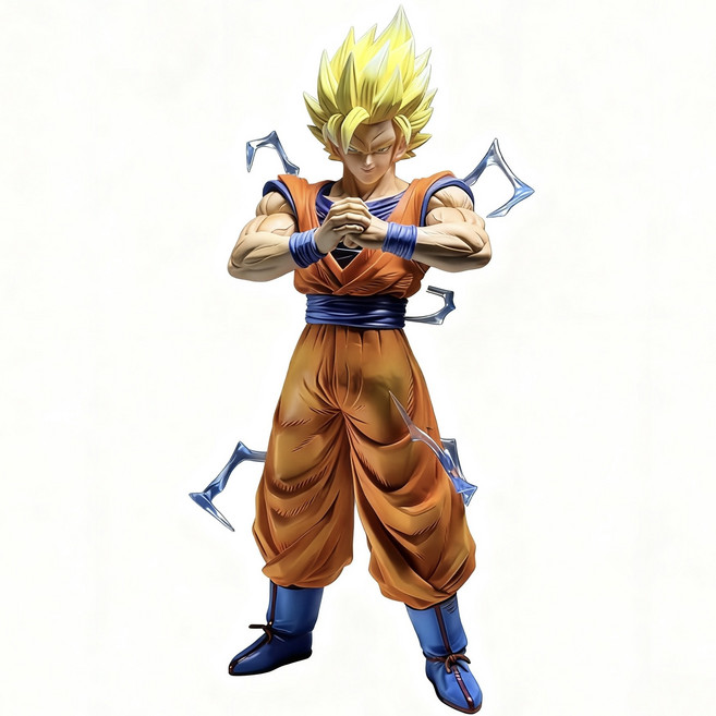 LovEly StoRy 드래곤볼Z 슈파사이어인2 손오공 S+풀 페인팅 피규어 31cm, 1개