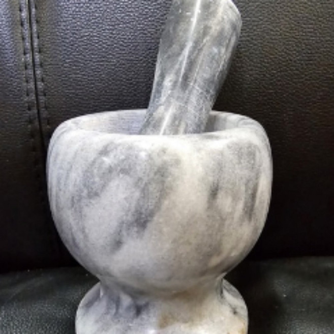 천연 돌 미니 절구 마늘 고추 양념 분쇄 주방 도구, 1개