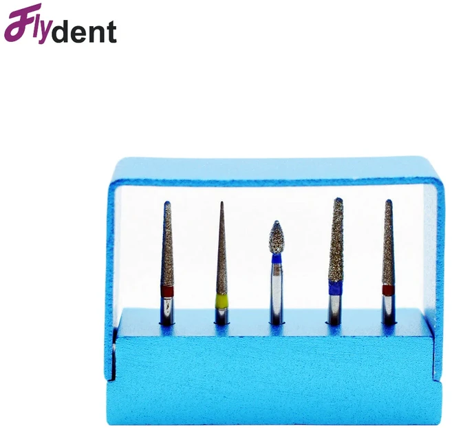 1개 5홀 엔도 파일 드릴 스탠드 디스펜서 구강 근관 폴리싱 버 오거나이저 박스, 01 Blue