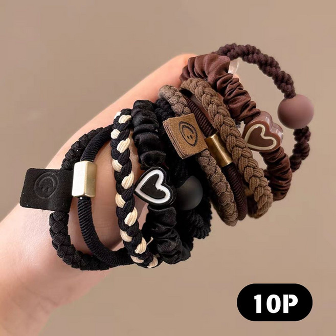 여성 고탄력 포니테일 머리끈 짱짱한 무매듭 헤어고무줄