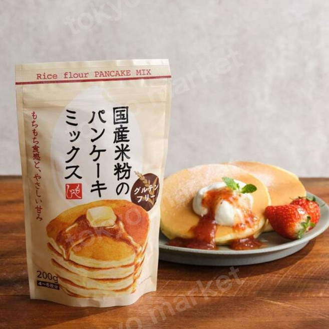 일본 KALDI 쌀가루 팬케이크 핫케익 믹스 글루텐 프리 (200g) 1개, 200g
