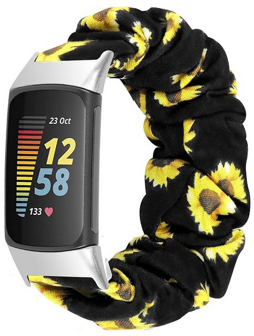 Lamshaw for charge6 밴드 스트랩 워치 밴드 교환 머리 고무 벨트 가볍고 부드러운 밴드 여성 fitbit charge6 스마트 워치에 대응 (해바라기), 상세페이지 참조, 상세페이지 참조