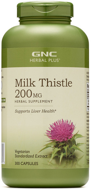 GNC 허벌 플러스 밀크 씨슬 200mg 캡슐, 300정, 1개