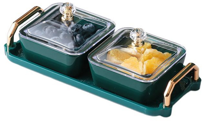 나눔접시 4구 예쁜 그릇 플레이트 모던 가정용, D. 6구, 1개