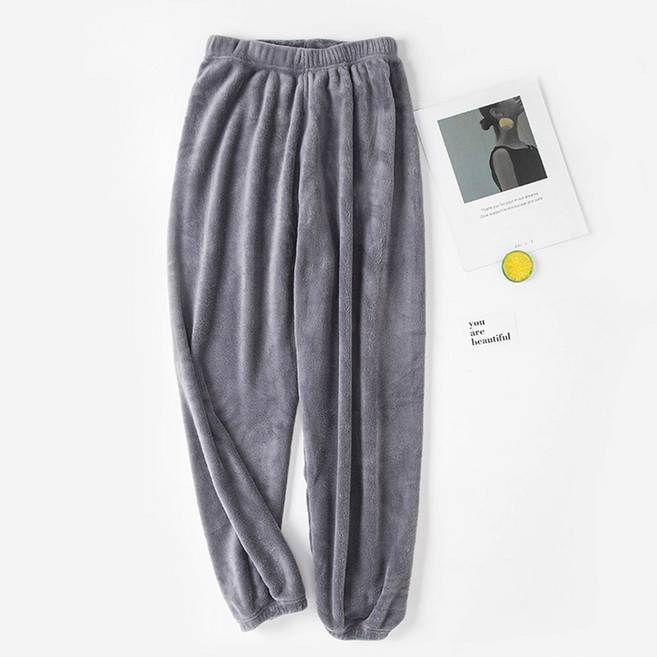 꿀잠 극세사 수면바지 2size 실내복 커플 잠옷 이지웨어 보온