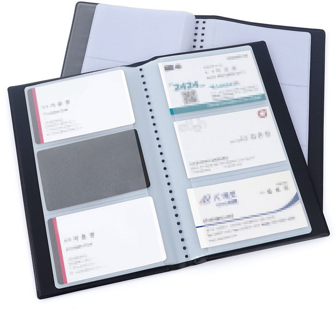 명함집 1P 156매/180매 명함 케이스 정리 꽂이 통, 156매 단색