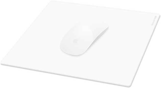 GOGOFREE 사무용 게이밍 유리 마우스패드M size 240x300mm, 1개, 반투명,24x30cm