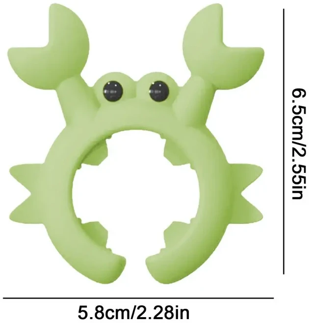 게모양 실리콘 식기 받침대 조리대 국자 거치대 오버플로 방지 스토브 상단 뒤집개 가제트, 01 라이트 그린