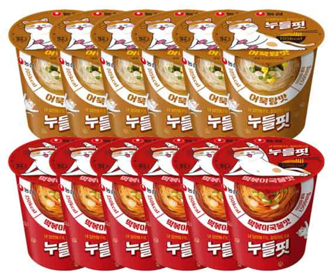 누들핏 어묵탕맛6개+떡복이국물맛6개, 50.4g, 1개