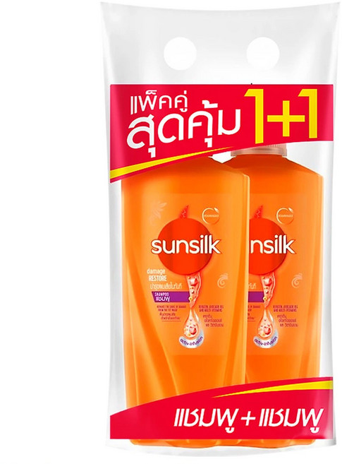 썬실크 샴푸 오렌지색 Damage Restore 데미지리스토어 325ml 2개 총650ml, 1개, 650ml