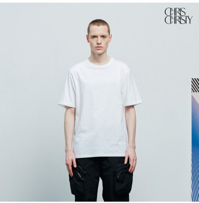 크리스크리스티 크리스크리스티 백 포인트 레터링 반팔티셔츠_WHITE / KKMASWMLP06