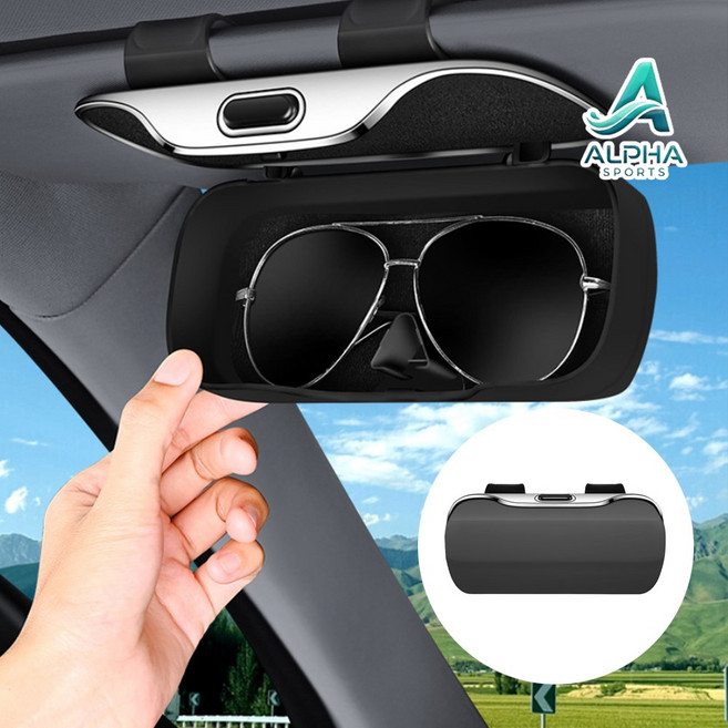 알파 차량용선글라스 썬바이저 보관거치대, 1개, 그레이