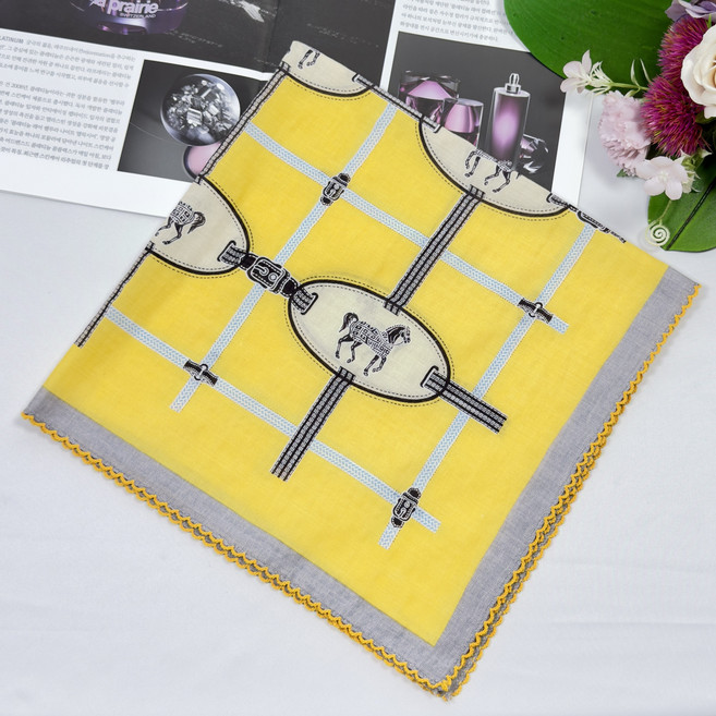 이든테라스 여성 손수건 쁘띠 80수 순면 핀코트 엠보큐티 스카프A