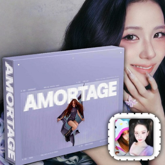 지수 앨범+초판 특전+공식 미공개 포토카드 AMORTAGE 아모르타주 한정반 퍼플 블랙핑크JISOO BLACKPINK굿즈, 지수 AMORTAGE 앱(APP)