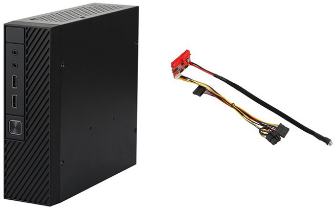 1 세트 ITX 컴퓨터 케이스 M06 미니 데스크탑 케이스 및 1 개 DC ATX PSU 피코 - 박스 12V 160W 피코 ATX 스위치 피크 PSU 24pin, 보여진 바와 같이, 하나