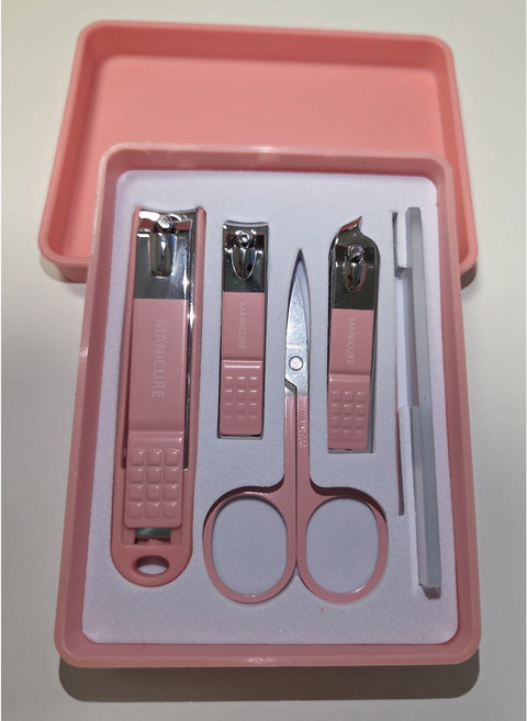 튀지않는 손톱깎이 6종 세트 휴대용 가정용, 1개, 핑크