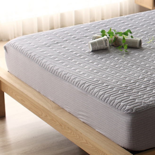 모달면 누빔 매트리스커버 올리브 위드휴