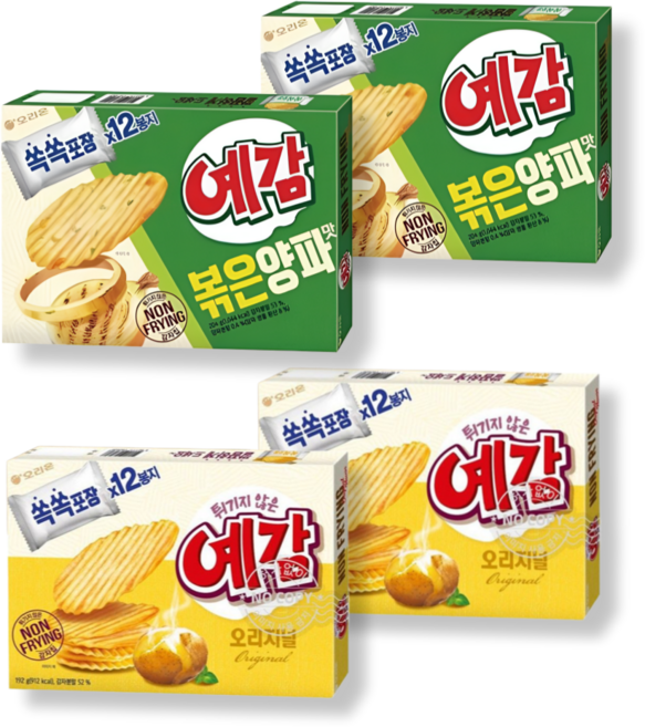 오리온 예감 오리지널 192gx2개+볶음양파맛 204gx2개[총4개], 1g, 1개