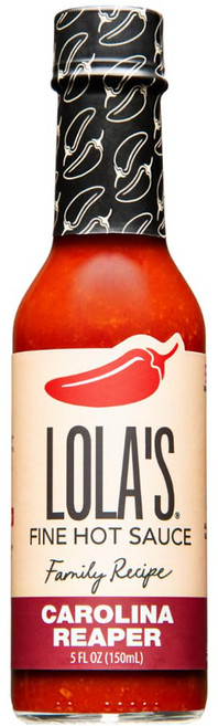 롤라 파인 핫소스 - 캐롤라이나 리퍼 | 5 Fl Oz | Lola’s Carolina Reaper Hot Sauce | Made with Red Jalapenos & Carol, 1개