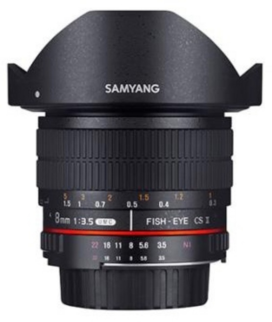 (삼양옵틱스) 삼양 MF 8mm F3.5 FISH-EYE CSll 크롭바디용 DSLR 미러리스 카메라 어안렌즈, 펜탁스